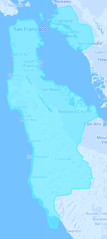 San Francisco wireless Internet coverage map